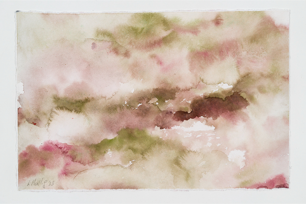 Transported XVII, aquarelle sur papier Nujabi, 10x7p.